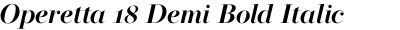 Operetta 18 Demi Bold Italic